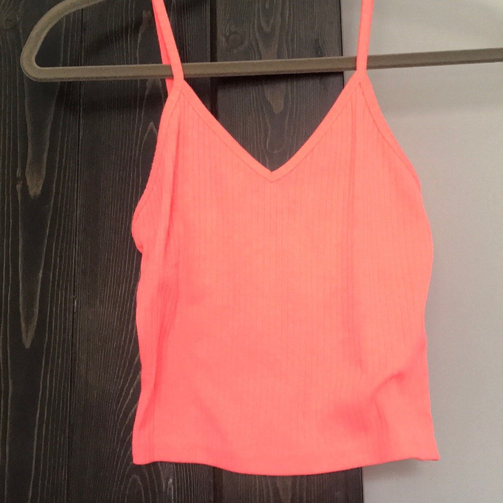 Hot pink crop top from top shop